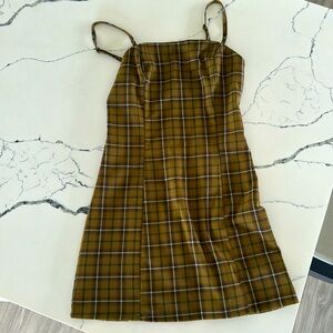 BOGO Plaid Mini Dress Green